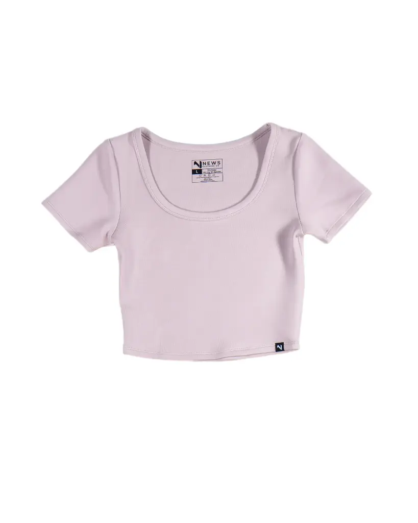 Basic Crop Tee Scoop Neck