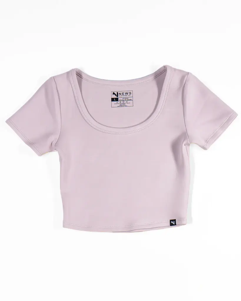 Basic Crop Tee Scoop Neck