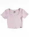 Basic Crop Tee Scoop Neck